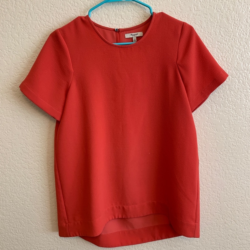 MADEWELL orange pink blouse - Picture 1 of 4